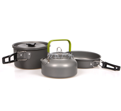 DS308 new outdoor supplies set pot camping teapot set pot outdoor camping picnic pot set
