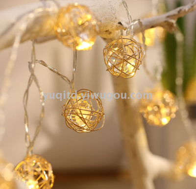 Hollow-out diamond small fresh girl web celebrity room layout decoration romantic ins decorative lights flashing lights