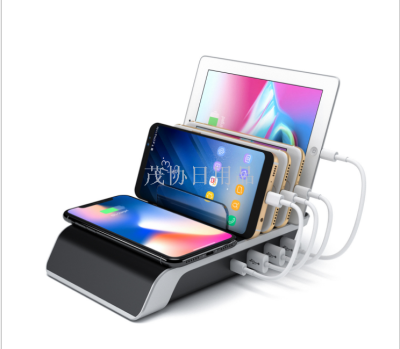 Factory Furniture Film-Amazon 3c4 Port USB Cellphone Charger Qi Fast Wireless Charging Mobile Phone Holder
