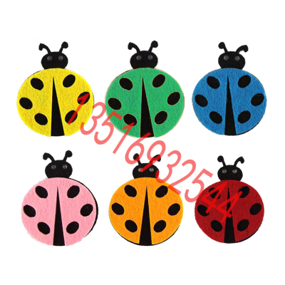 Kindergarten DIY teaching aid foreign trade children's cartoon ladybird beetle felt cloth wall stick wall stickers