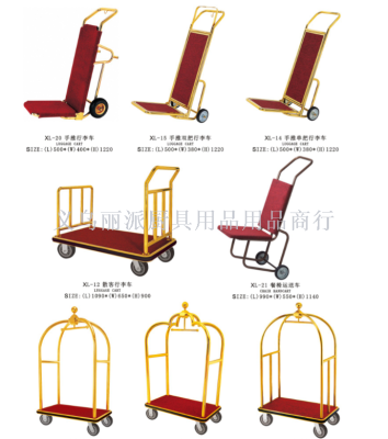 Hotel carriage chair multi-functional trolley trolley banquet chair carrier stainless steel flat folding trailer