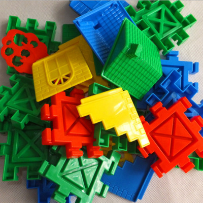 Children's early education to assemble creative puzzle Children DIY toy castle home patchwork plastic bricks