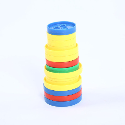 Buttons stacked high thread type plastic building blocks children puzzle interpenetration type building blocks manufacturers direct taobao dedicated