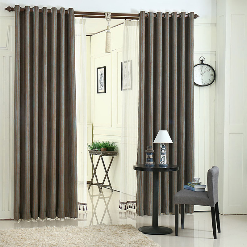 厂家特供 雪尼尔竖条 工程窗帘遮光帘布批发颜色多选 客厅卧室书