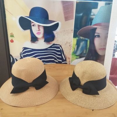Sun li straw hat lesbian hat Japan folding uv protection summer vacation travel Sun protection big brim hat