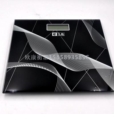 Popular fashion household toughened glass LED electronic scale human health weight 180kg three-dimensional weight