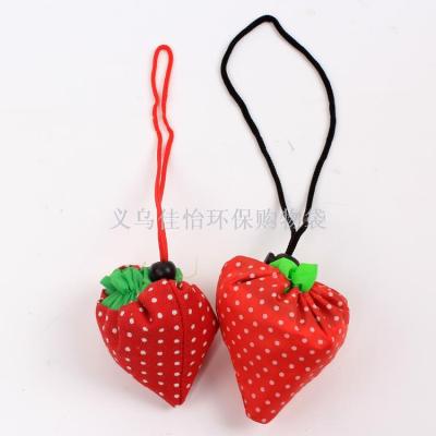 190t polyester strawberry bag shopping bag supermarket shopping bag environmental protection bag