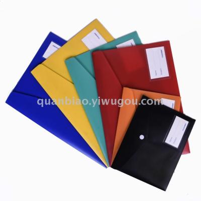 TRANBO high quality PP file bag A5A4FC size solid color display bag OEM