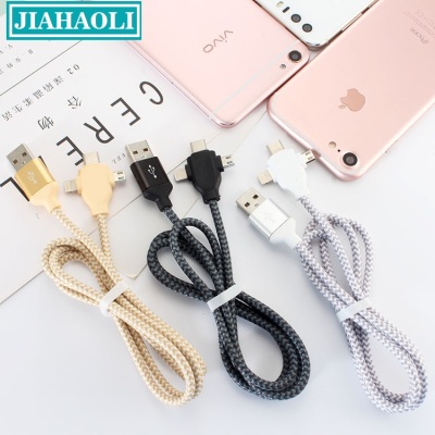 Jhl-sj020 one minute three-data line all-purpose charging line apple android type-c fast.