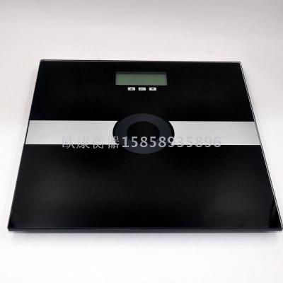 Electronic scale body  fat weight loss accurate weighing toughened glass square body fat IBM touch screen