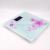 Hot selling fashion household toughened glass LED electronic scale 180kg human health weight square flowers