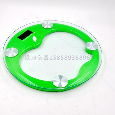 New large-screen night light toughened glass electronic scale apple scale weight color simple household