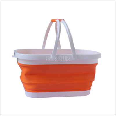 The collapsible silica gel frame of the telescopic silicone basket is used for folding and receiving the silicone basket