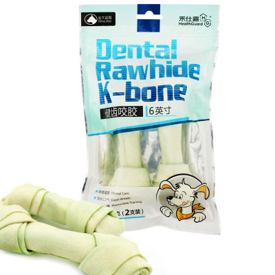 Pet supplies wholesale snacks gelatinize clean tooth bone 6-inch dents-building bone wholesale