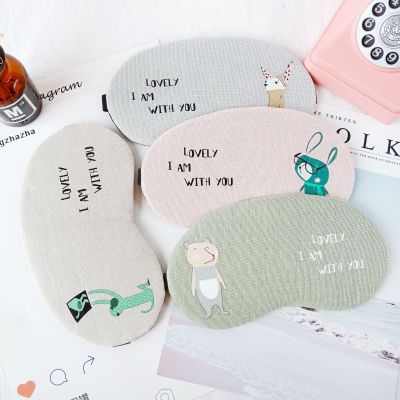 Cartoon sleep eye mask cold hot compress ice cotton linen breathable eye mask manufacturers wholesale customized