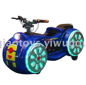 Square children's amusement electric vehicle cool lights time and space future chariot prince motorcycle