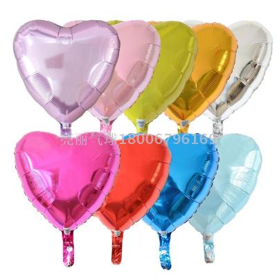 18inch Heart-shaped light plate aluminum balloon love single color  wedding decoration decoration wedding room layout 