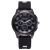 Foreign trade new style fashionable hot - selling big watch plate gun black sport personality silicone band watch 7