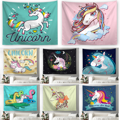 The Direct unicorn print household tapestry wall hanging wall trim beach towel cushions can be customized hanging paintings