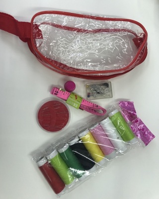 Sewing bag in combination