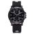 Foreign trade new style fashionable hot sale big watch plate gun black sport personality silicone band  watch 9