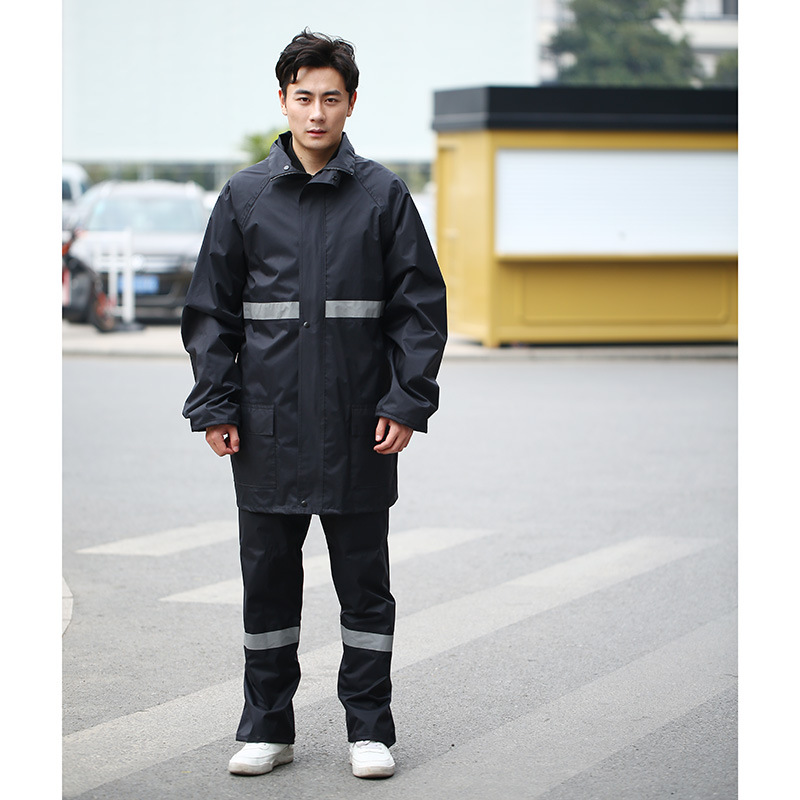 CHUNYAN new men issuing raincoat for adult reflective strip fashion creative raincoat PVC split raincoat rainproof suit 