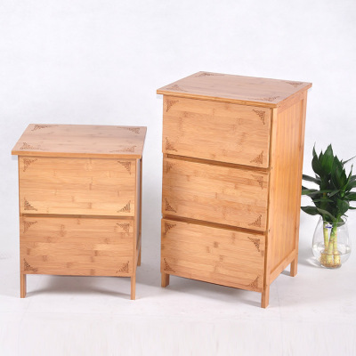 Bamboo nanzhu multi - specifications creative multi - functional drawer bedside cabinet furniture cabinet bedroom storage cabinet
