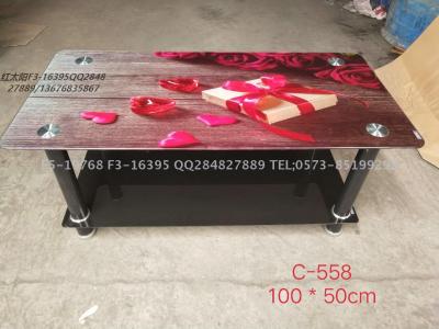 Factory direct sale tempered glass tea table home chamber coffee tea table