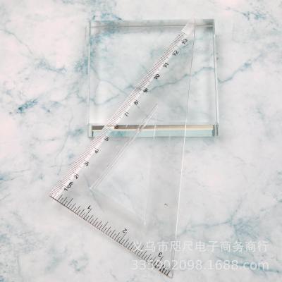 Bin bin-bin stationery factory wholesale triangle transparent plastic student drawing right-angle square