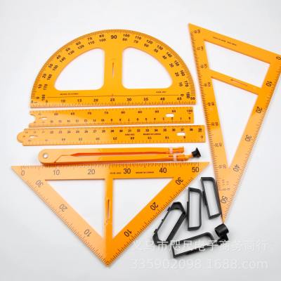 Binbin stationery Teaching tools teaching demonstration protractor ruler triangle compass protractor set