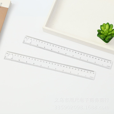 Binbin stationery office student supplies 30cm transparent plastic with magnifying glass ruler stationery wholesale 20C
