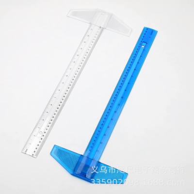 Manufacturer's supply specifications of plastic t-ruler organic glass t-shaped ruler learning stationery ruler