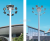 New High Pole 1360 Series Integrated Courtyard Landscape Lamp