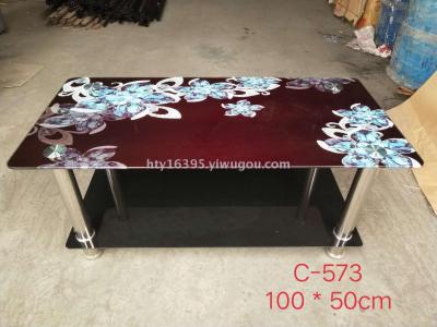 Factory direct sale tempered glass tea table at home fashionable office tea table coffee table