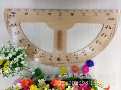 Manufacturer direct selling teaching drawing equipment teaching triangle ruler compass beech wood measuring Angle device