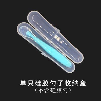 Silicone Spoon Single Box Baby Spoon Baby Silicone Soft Spoon Food Grade Storage Box Pp Plastic