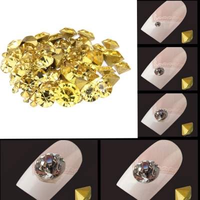 Nail Decals Rhinestones Jonquil Color Mini Pointback Crystal Stones Loose Strass Bead DIY Nail Art Decoration
