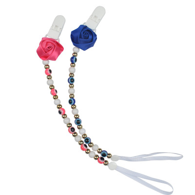 Baby Products Pacifier Clip Turkish Flower Beaded Anti-Drop Rope