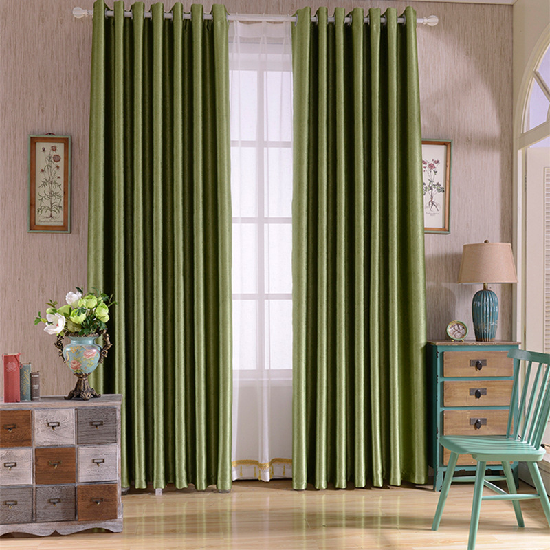 义乌好货轻奢拼色加厚棉麻全遮光窗帘定制成品客厅卧室宾馆遮光布