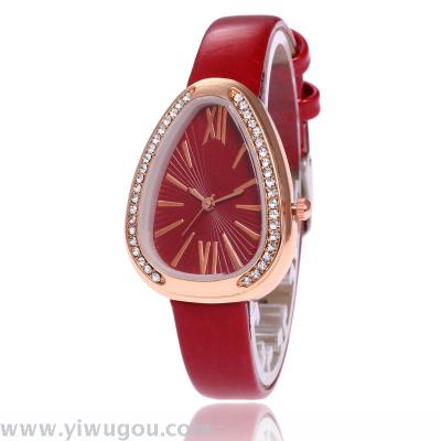 Fashionable hot - selling diamond - inlaid personality serpentine belt ladies watch quartz watch