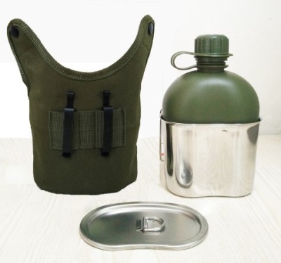 High polymer kettle with 304 stainless steel water cup lunch box camp outdoor portable sports kettle
