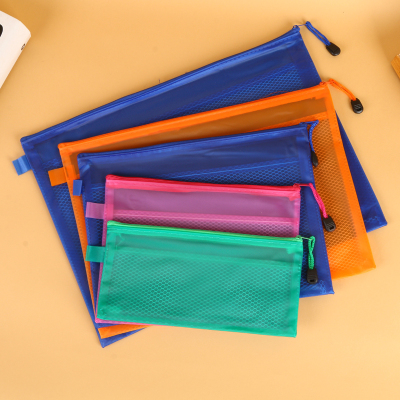 Shengyilai Mesh Zipper Bag Office File Bag File Bag Waterproof Material Examination Paper Bag Can Be Customized
