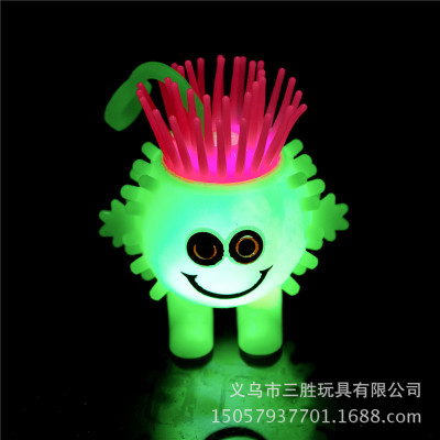 New style whistling and pineapple small monster BB called bright toys pinching ring children flashing creative source wholesale