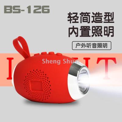 Bs126 Wireless Bluetooth Speaker Outdoor Portable Portable Bluetooth Speaker with Flashlight