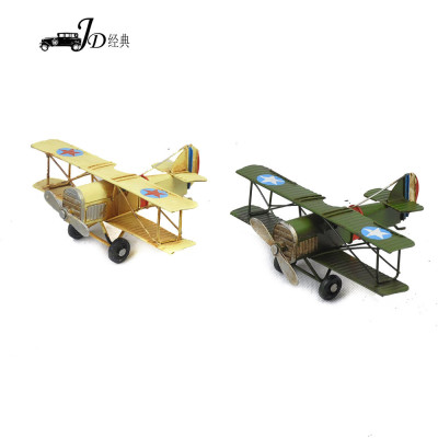 Retro home gift set up mini airplane model cafe bar creative gift decoration crafts