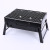 Foldable Portable Barbecue Grill Outdoor Small Black Steel Barbecue Grill Multi-Functional Household Barbecue Grill Grill