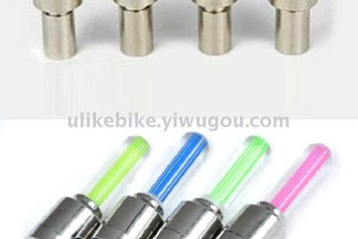 Bicycle valve lamp valve core lamp mountain bike to color gas nozzle lamp fluorescent rod valve lamp