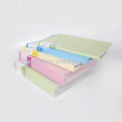 TRANBO solid color 10-100 pages display book PP file folder resource clear book OEM