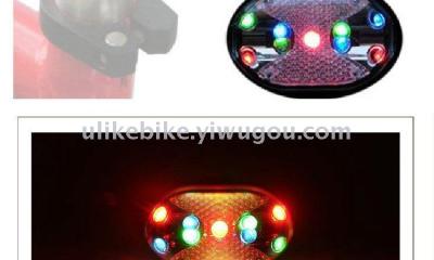 Mountain bike 9LED taillight safety warning taillight colored taillight tube lamp cycling equipment accessories