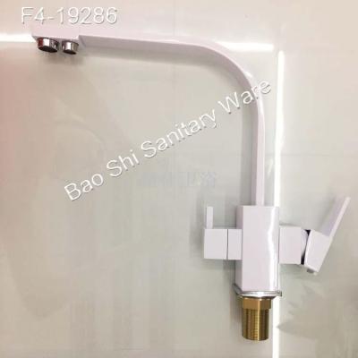 Direct selling water purifier tap white spray paint hot and cold kitchen water purifier double tap